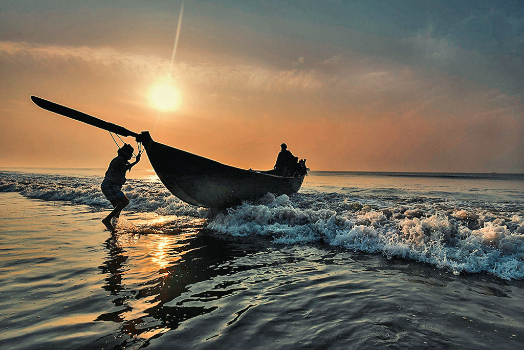 a boat in the water